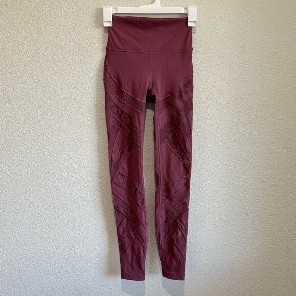 Lululemon Wunder Under High-Rise Legging Flocked 28" Plumful Size 2 Floral Gym - Picture 1 of 10